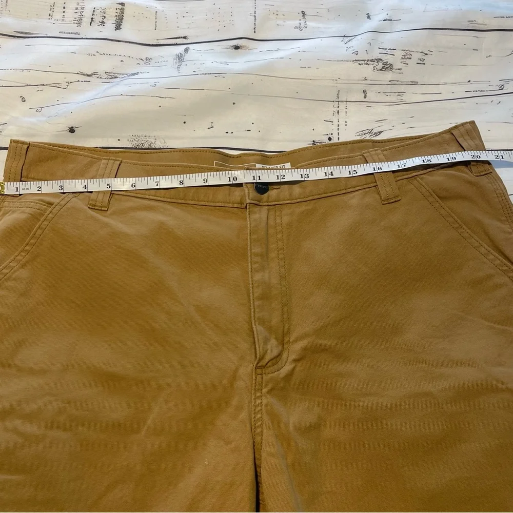 Carhartt Mens Rugged Flex Tan Canvas Work Cargo Shorts Size 40 NWOT